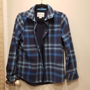 Sz Medium Orvis Classic Collection Fleece-lined Snap-up Flannel Shirt Shacket